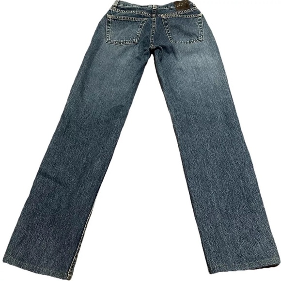 VTG Gap Jeans Women 1 Long Low Rise Straight Leg Blue Denim Button Fly 5 Pocket - Picture 4 of 4